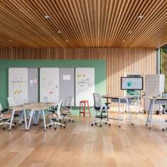 Steelcase Flex Media Wagen als mobiler Medienwagen für Zusammenarbeit und Präsentationen im Büro