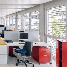 Design Schreibtisch weiß Arbeitstisch Büro Designer Schreibtische Büromöbel, Embru, eQ Vierbein-Arbeits- und Konferenztisch