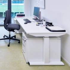 Bürocontainer kleiner Büroschrank abschließbar Bürocaddy weiss, Embru, eQ Korpus