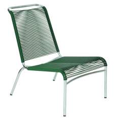 Clubsessel mit Kunstoffschnüre Gartenstuhl grün Loungemöbel, Embru, Altorfer Lounge Stuhl Modell 1139