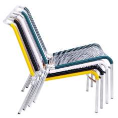 Clubsessel mit Kunstoffschnüre Gartenstuhl stapelbar Loungemöbel, Embru, Altorfer Lounge Stuhl Modell 1139