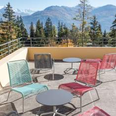 Clubsessel mit Kunstoffschnüre Gartenstuhl Loungemöbel, Embru, Altorfer Lounge Stuhl Modell 1139