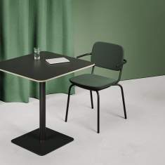 Designer Beistelltisch schwarz Beistelltische Bistrotisch Cafeteria Tisch Profim Revo