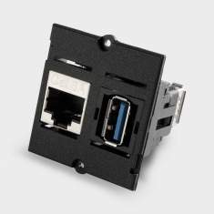 Kinnarps Anschlussmodul mit RJ45- und USB-Port für Daten- und Stromversorgung