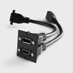 Kinnarps Anschlussmodul mit HDMI- und USB-Anschlüssen für Präsentationssysteme