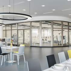 Dreischeiben-Verglasung Trennwandsysteme Glas Akustik Trennwand T34 EI30