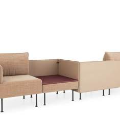 Modulare Sitzgruppen beige Lounge Sitzmöbel Kusch+Co Creva Soft Landscape