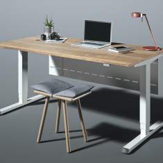 höhenverstellbarer Schreibtisch Holz Bürotisch höhenverstellbar Bürotische Home Office Büro Tisch Assmann Büromöbel Easy