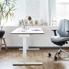 Bürostuhl grau Bürodrehstuhl moderne Bürostühle mit Armlehnen Flokk, RH Logic 300