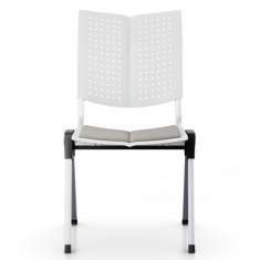 Saalbestuhlung weiss stapelbar, Besucherstuhl, Kunststoffschale Besucherstühle stapelbar ergonomisch, Flokk, HÅG Conventio Wing