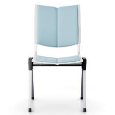 Saalbestuhlung blau stapelbar, Besucherstuhl, Kunststoffschale Besucherstühle stapelbar ergonomisch, Flokk, HÅG Conventio Wing