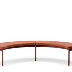Bank Leder braun Bänke Lounge Offecct Font Bench