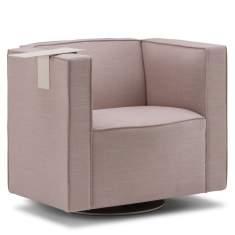 Loungesessel rosa Sessel Lounge Sitzmöbel Säulenfuss Offect Pauline