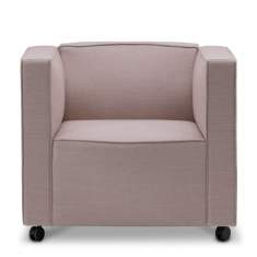 Loungesessel rosa Sessel Lounge mit Rollen Sitzmöbel Offect Pauline