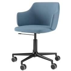 Konferenzstuhl blau Konferenzstühle Drehstuhl Drehstühle Büro Assmann Büromöbel Triest