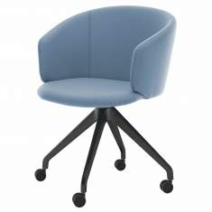 Konferenzstuhl blau Konferenzstühle mit Rollen Kunststoff Consento Assmann Büromöbel Trento