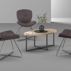 Besucherstuhl braun Besucherstühle Loungestuhl Lounge Consento Assmann Büromöbel Terni