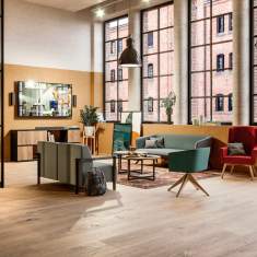 Loungesessel rot Sessel Lounge Consento Assmann Büromöbel Lucca