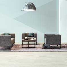 Lounge Sofa grau Consento Assmann Büromöbel Como