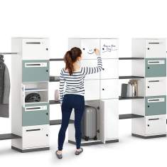 Schliessfachschränke weiss Lockerschränke Büro Sedus grand slam Schliessfachschrank
