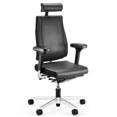 Bürostuhl schwarz Leder Bürodrehstuhl Büro Drehstuhl Sedus black dot+ ID