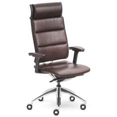 Bürodrehstuhl Leder braun Büro Drehstühle Chefsessel Hürostühle mit Kopfstütze open up modern classic