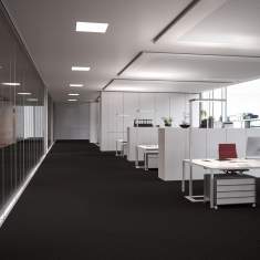 Einbau Deckenlampe LED  Bürolampe flach, Waldmann, DOTOO.fit