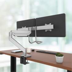 Monitorhalter Tischhalterungen Monitorhalterungen Fellowes Eppa Series  Crossbar Monitorarm - silber