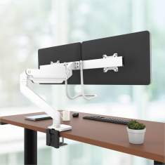 Monitorhalter Tischhalterungen Monitorhalterungen Fellowes Eppa Series  Crossbar Monitorarm - weiss