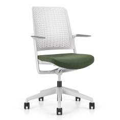 Bürostuhl dunkelgrün Bürodrehstuhl weiss Drehstuhl Büro Netzgewebe Nowy Styl WithME