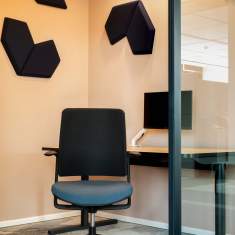 Bürostuhl blau Bürodrehstuhl schwarz Drehstuhl Büro Nowy Styl WithME
