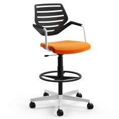 Counterstuhl orange Counterstühle auf Rollen König + Neurath K + N NOOK