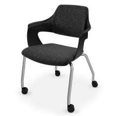 Besucherstuhl schwarz Besucherstühle auf Rollen Konferenzstuhl Büro Konferenzstühle König + Neurath K + N NOOK SHELL