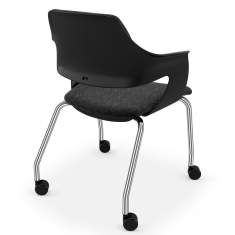 Besucherstuhl schwarz Besucherstühle auf Rollen Konferenzstuhl Büro Konferenzstühle König + Neurath K + N NOOK SHELL