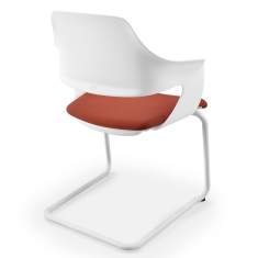 Besucherstuhl weiss rot Besucherstühle Konferenzstuhl Büro Konferenzstühle stapelbar Freischwinger König + Neurath K + N NOOK SHELL