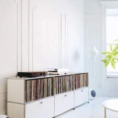 Rollregale weiss Rollregal für Home USM, USM TV/Hi-Fi