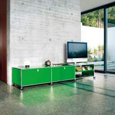 Rollregale grün Rollregal für Home USM, USM TV/Hi-Fi