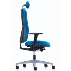 Bürostuhl blau Bürodrehstuhl mit Kopfstütze Drehstuhl Büro Drehstühle Drabert mento