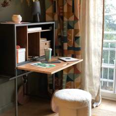 Arbeitsplatz flexibel Home Office Holz Tisch mit Schränke fahrbar Movo THE FREE SPIRIT