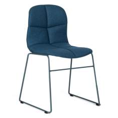 Besucherstuhl blau Besucherstühle Kuffengestell Konferenzstuhl Materia Neo Lite Soft