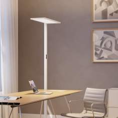 Büro Stehleuchten Edelstahl natürliches Licht Büroleuchte Stehlampe Regent Lightpad Office