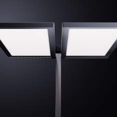 LED Stehlampen modern Büroleuchte Edelstahl Lampe, Regent, Lightpad Tunable Office