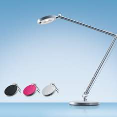 Tischlampe modern LED Schreibtisch Lampe Design Tischleuchte silber, Hansa, LED 4 you