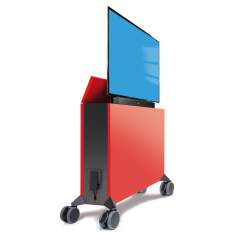Designmöbel für Displays fahrbar Bildschirmschrank mit TV-Liftsystem Kommunikationstechnik Vistono Solo