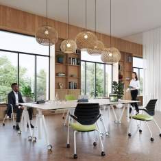 Besucherstuhl grün Besucherstühle auf Rollen Konferenzstuhl Büro Konferenzstühle König + Neurath K + N NOOK