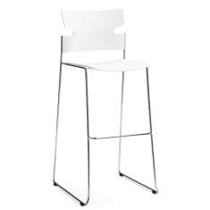Barstuhl weiss Barstühle Materia, Stack Barhocker