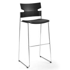 Barstuhl schwarz Barstühle Materia, Stack Barhocker