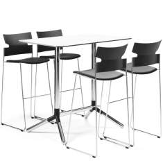 Barstuhl schwarz Barstühle Materia, Stack Barhocker