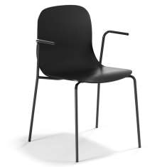 Besucherstuhl schwarz Konferenzstühle Cafeteria Stühle, Materia, Neo Lite