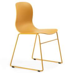 Besucherstuhl gelb Konferenzstühle Kuffengestell Cafeteria Stühle, Materia, Neo Lite